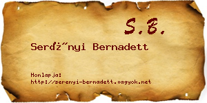 Serényi Bernadett névjegykártya
